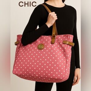 Capezio Pink Polka Dot Tote Bag